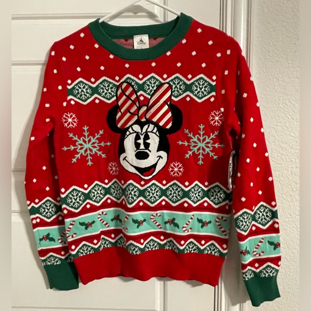 DISNEY PARKS MINNIE MOUSE SWEATER NWT SIZE XS